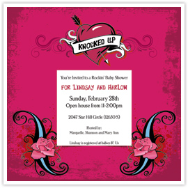 Rockabilly Baby Shower Invitation