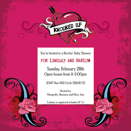Rockabilly Invitation - bright pink, sassy and fun