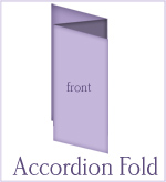 Accordion fold brochure design from Purple Dragonfly Designs