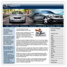 Automotive Retail Services - A Purple Dragonfly Designs Website