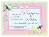 Baby shower invitation for a girl