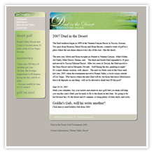Duel in the Desert - Website Desgin Gallery from Purple Dragonfly Designs