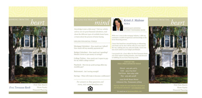Tri-fold brochure template for a mortgage officer or company
