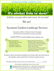 Marketing Advertising flyer for landscaping company