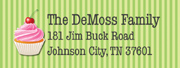 Balloon & Cupcake Return Address labels