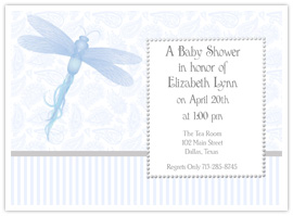 Blue Dragonfly Invitation