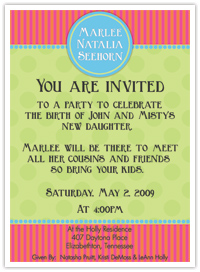 Bright and colorful Baby Shower Invitation