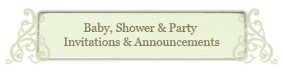 Baby Shower, Party, Invitations & Annoucements