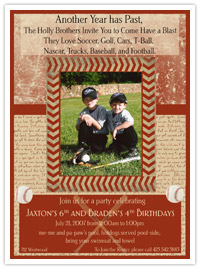 Baseball Party Invitation