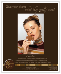 Magazine ad for Chocolate Company