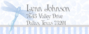 Blue Dragonfly Address Labels
