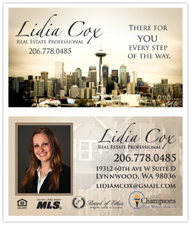 Realtor Business Card - Seattle Washingon