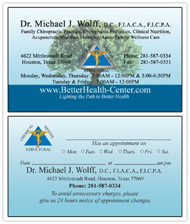 Business Card Design - Chiropractor