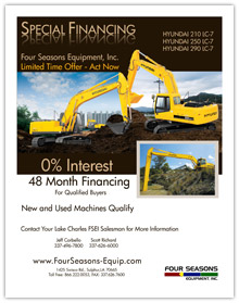 Construction Equipment Company Promotional Sales flyer