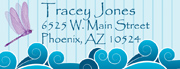 Matching Address Labels - Dragonfly Birthday Party