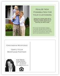 Postcard design for Mortgage Lender