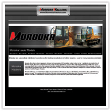 Construction Equipment Dealer Website - Morooka