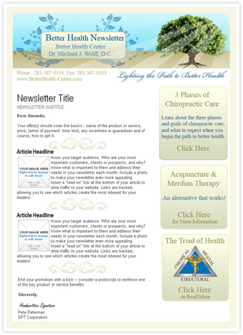 Constant Contact E-Newsletter Custom Template Design