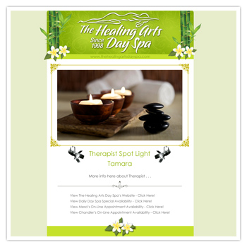 Spa Theme e-newsletter design