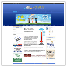 Non profit web design for golf tournament, Elizabethton, Tennessee