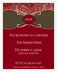 Red and Brown Invitation