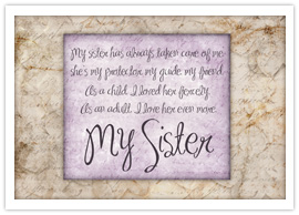 Sister card or invitation