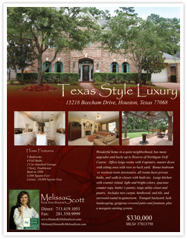 Texas Style Listing Flyer