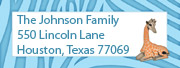 Zebra & Giraffe Address Labels